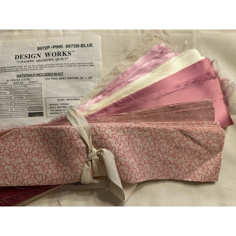Design Works Quilt Kit In Pinks "Chasing Shadows Quilt" Complete Brand New